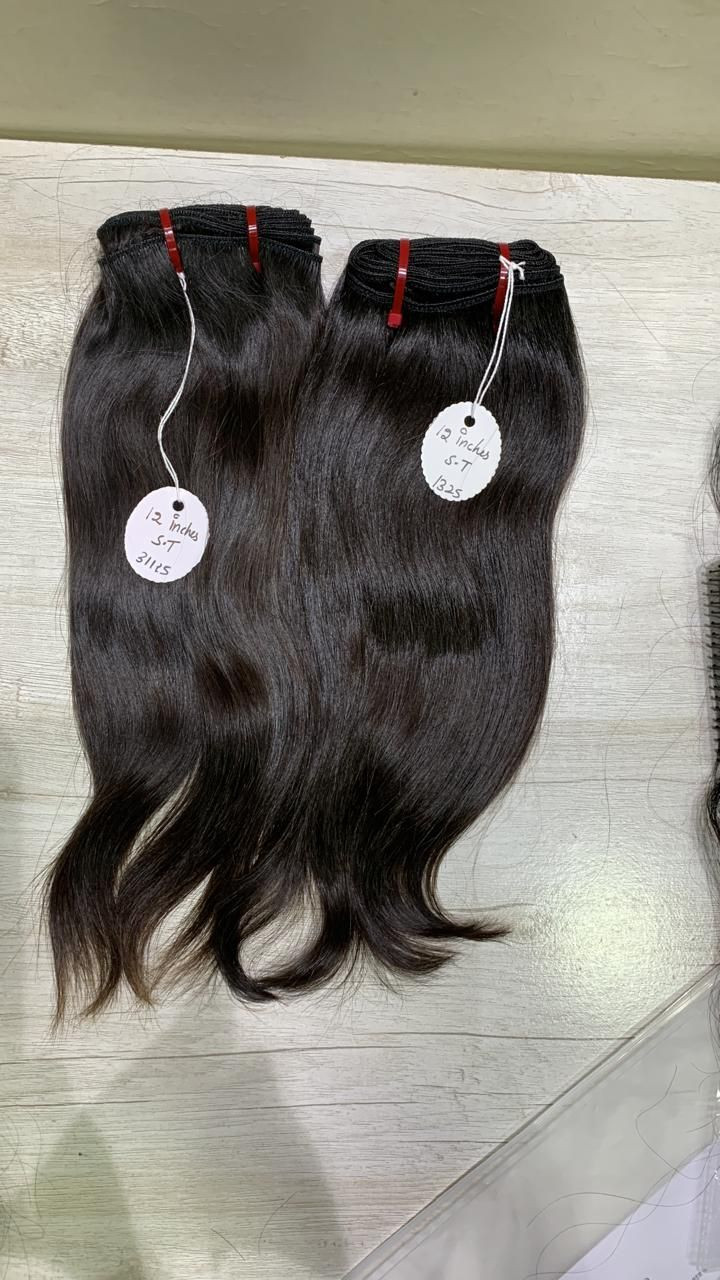 raw straight hair