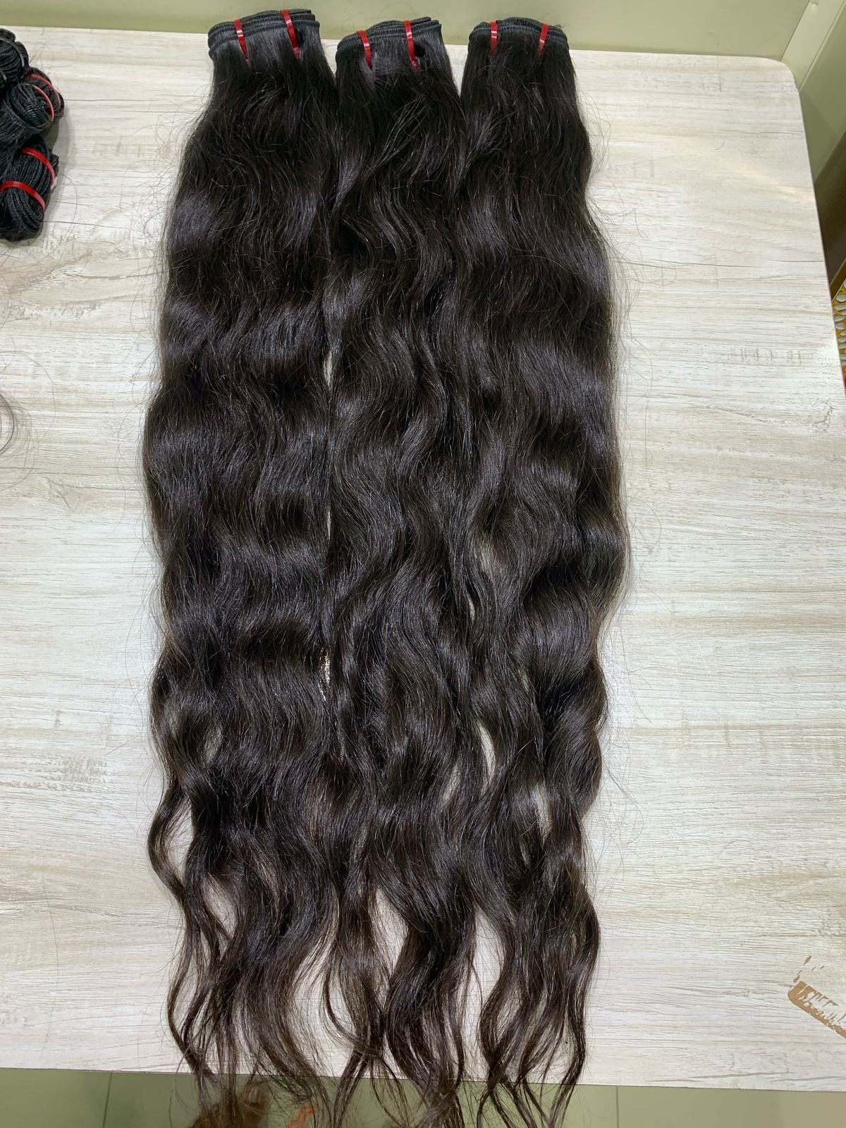 raw wavy hair