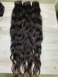 raw wavy hair