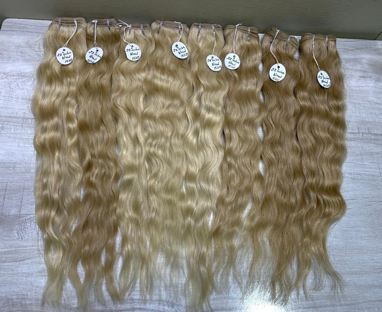 Raw blonde hair